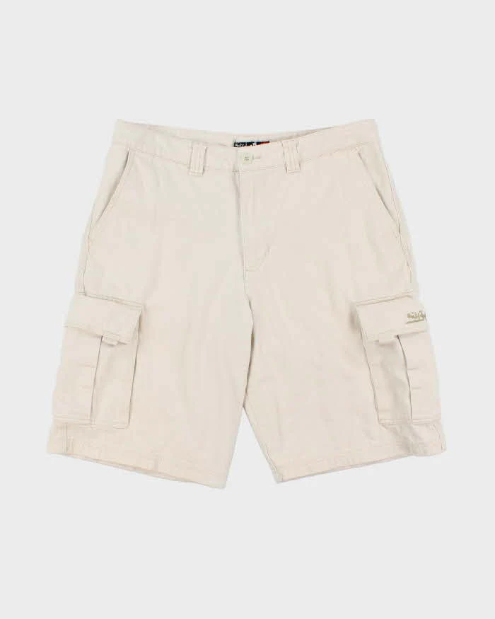 Vintage Y2K 00s Quiksilver Heavyweight Canvas Baggy Fit Cargo Shorts - W34